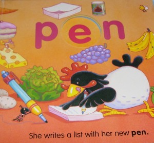 Can you find the Mandelbrot set? Jenny Hen using her new pen in "First Phonics", ISBN 1-74124-874-4
