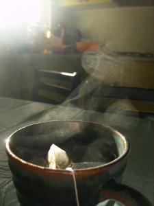 Steam Swirling from a Cup Of Tea
