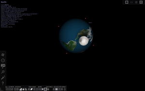 The eclipse, as seen from the sun, simulated by Stellarium