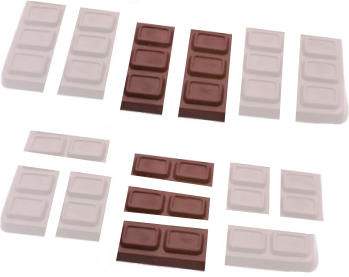 two sixths of a bar of chocolate is the same as three ninths.