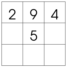 Resultado de imagen de sudoku fácil 3x3