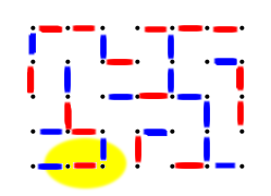 the end of phase 1 of a game of dots and squares