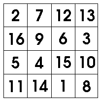 magic square of order 4